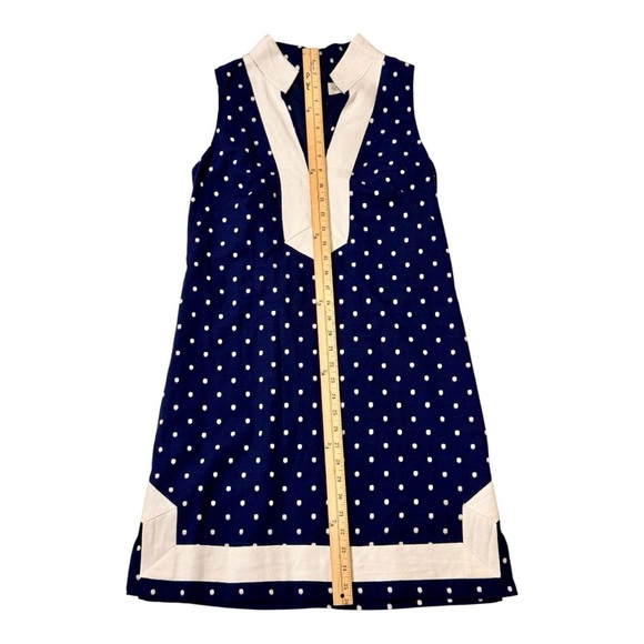 Eliza J Navy Blue Polka Dot Sheath Dress Size 6 Nautical Cotton Shift
Tea Party - Picture 2 of 9